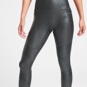 Athleta Inclination Shimmer Moto Tight